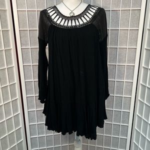 Free People Long Sleeve Mini Dress XS